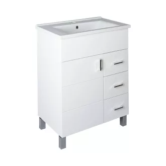 VivaStyle KARINA 65 lábon álló fürdőszobabútor 3 fiókos Sanovit ATRIA 9065 mosdóval 65 x 45,5 cm - WaterMarkt.hu