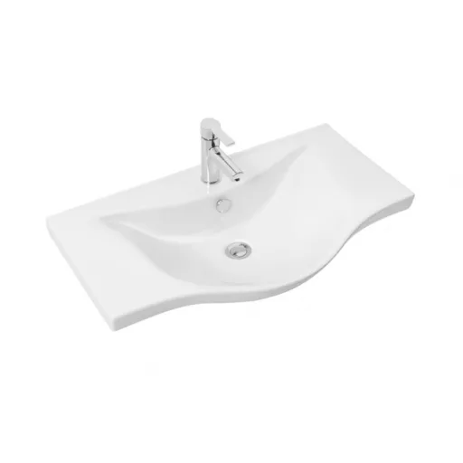 VivaStyle BIANKA 80 lábon álló fürdőszobabútor 3 fiókos Sanovit ALBATROS 10080 mosdóval 80 x 46 cm - WaterMarkt.hu
