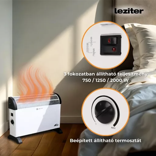 Kolumbo elektromos fűtőtest 750W / 1250W / 2000W - WaterMarkt.hu
