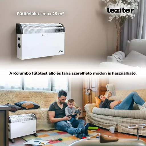 Kolumbo elektromos fűtőtest 750W / 1250W / 2000W - WaterMarkt.hu