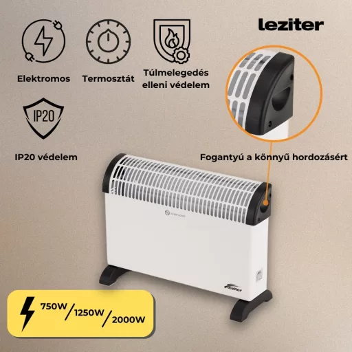 Kolumbo elektromos fűtőtest 750W / 1250W / 2000W - WaterMarkt.hu