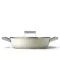 SMEG ALACSONY LÁBAS FEDŐVEL, 28 cm, edzett üveg fedő, rozsdamentes acél fogantyú, matt bézs