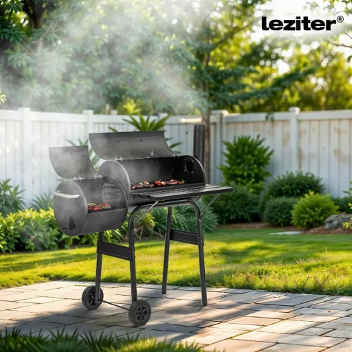 Faszenes kerti grillsütő füstölővel - WaterMarkt.hu