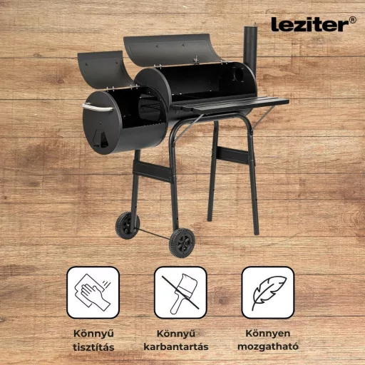 Faszenes kerti grillsütő füstölővel - WaterMarkt.hu