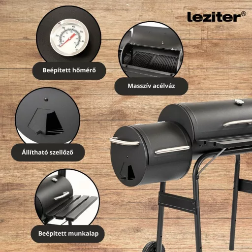 Faszenes kerti grillsütő füstölővel - WaterMarkt.hu