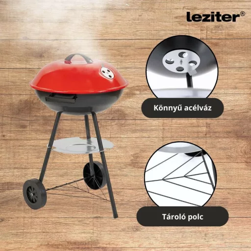 Faszenes kerti gömb grillsütő kerekes - WaterMarkt.hu