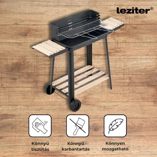 Téglalap alakú görgős faszenes grill - WaterMarkt.hu