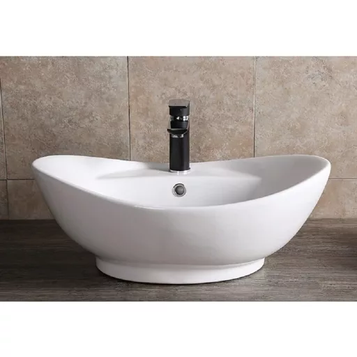 Eros GONDOLA - PULTRA ültethető - Top Counter - porcelán mosdó - 59 x 39 x 21 cm - WaterMarkt.hu