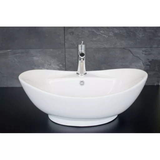 Eros GONDOLA - PULTRA ültethető - Top Counter - porcelán mosdó - 59 x 39 x 21 cm - WaterMarkt.hu