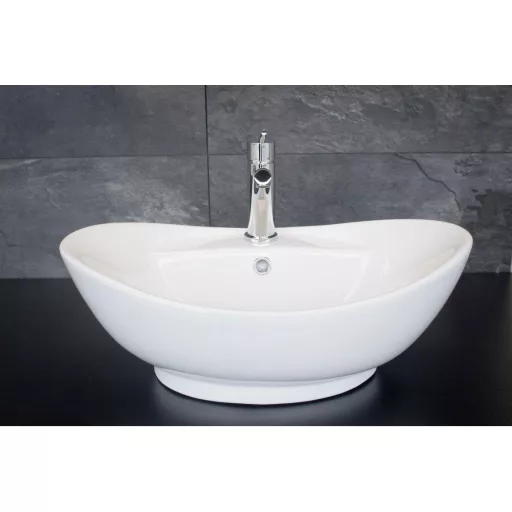 Eros GONDOLA - PULTRA ültethető - Top Counter - porcelán mosdó - 59 x 39 x 21 cm - WaterMarkt.hu