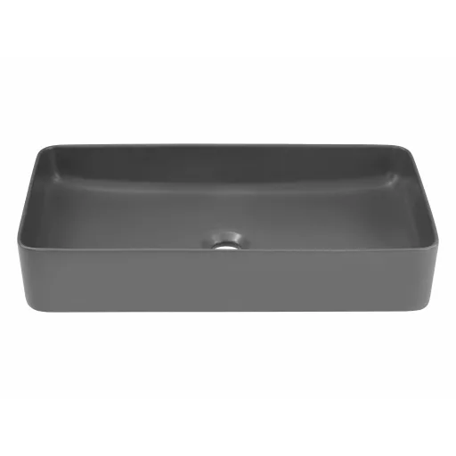 Eros SLIM 2 - PULTRA ültethető - Top Counter - porcelán mosdó - MATT SZÜRKE - 61 x 35 x 11 cm