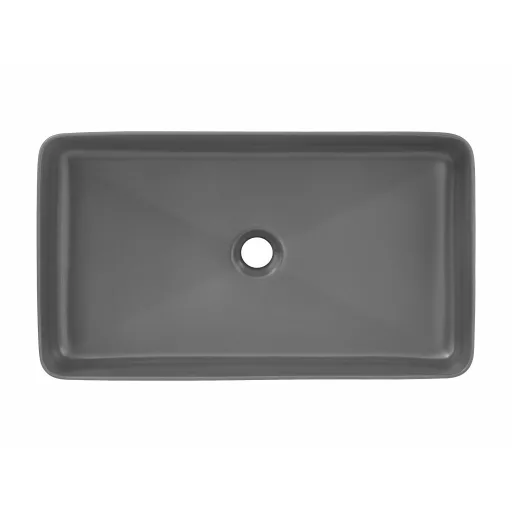 Eros SLIM 2 - PULTRA ültethető - Top Counter - porcelán mosdó - MATT SZÜRKE - 61 x 35 x 11 cm