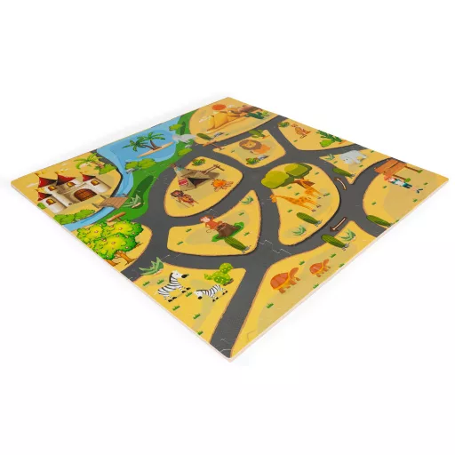 Hab szivacs játszószőnyeg szafari puzzle 9db 93x93cm