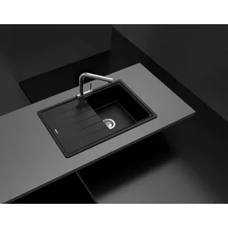SCHOCK ELEMENT CRISTALITE D-100S egymedencés csepptálcás prémium mosogató - White - WaterMarkt.hu