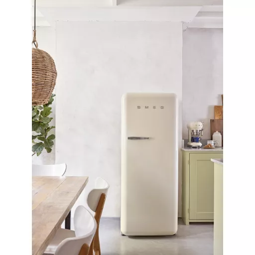 SMEG KOMBINÁLT HŰTŐ ÉS FAGYASZTÓ, retro, 60,1x150 cm, jobb oldali pántok, bézs