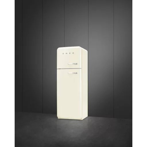 SMEG KOMBINÁLT HŰTŐ ÉS FAGYASZTÓ, retro, 60,1x172 cm, bal oldali pántok, bézs