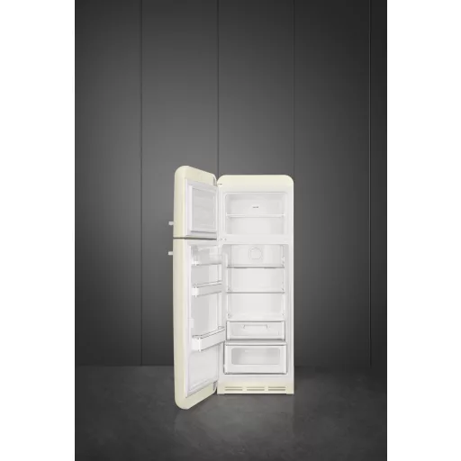 SMEG KOMBINÁLT HŰTŐ ÉS FAGYASZTÓ, retro, 60,1x172 cm, bal oldali pántok, bézs