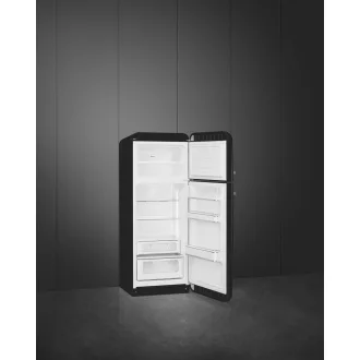   SMEG KOMBINÁLT HŰTŐ ÉS FAGYASZTÓ, retro, 60,1x172 cm, jobb oldali pántok, fekete