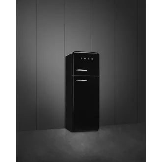   SMEG KOMBINÁLT HŰTŐ ÉS FAGYASZTÓ, retro, 60,1x172 cm, jobb oldali pántok, fekete