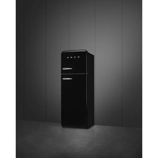 SMEG KOMBINÁLT HŰTŐ ÉS FAGYASZTÓ, retro, 60,1x172 cm, jobb oldali pántok, fekete