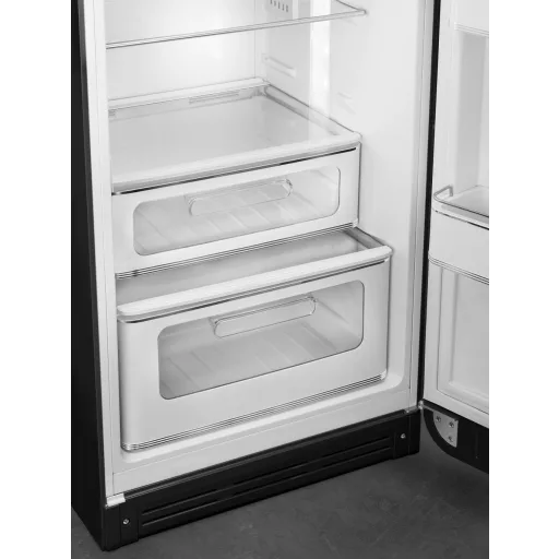 SMEG KOMBINÁLT HŰTŐ ÉS FAGYASZTÓ, retro, 60,1x172 cm, jobb oldali pántok, fekete