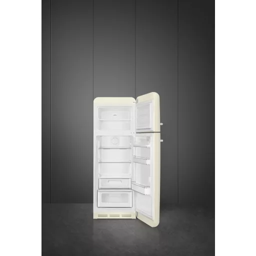 SMEG KOMBINÁLT HŰTŐ ÉS FAGYASZTÓ, retro, 60,1x172 cm, jobb oldali pántok, bézs