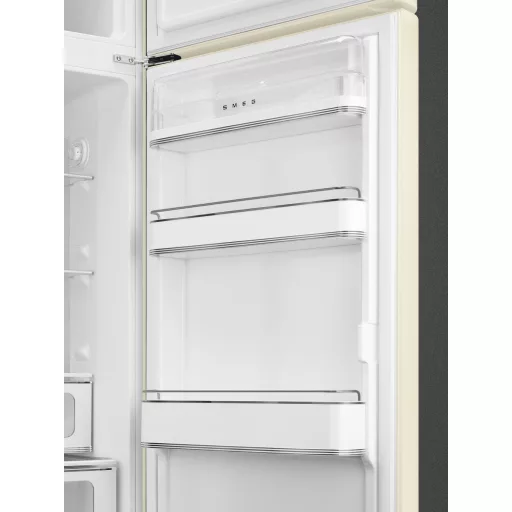 SMEG KOMBINÁLT HŰTŐ ÉS FAGYASZTÓ, retro, 60,1x172 cm, jobb oldali pántok, bézs