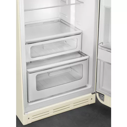 SMEG KOMBINÁLT HŰTŐ ÉS FAGYASZTÓ, retro, 60,1x172 cm, jobb oldali pántok, bézs
