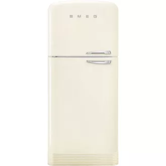   SMEG KOMBINÁLT HŰTŐ ÉS FAGYASZTÓ, retro, 79,6x192,1 cm, bal oldali pántok, bézs