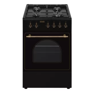   EVIDO FREE GE55A gáztűzhely, rusztikus design, 50x55 cm, elektromos sütő, 48 l, antracit/bronz