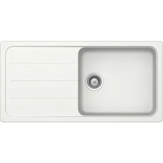 SCHOCK FORMHAUS CRISTALITE D-100L egymedencés csepptálcás prémium mosogató - White - WaterMarkt.hu