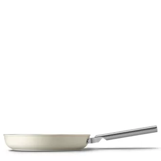  SMEG SERPENYŐ, 28 cm, rozsdamentes acél fogantyú, matt bézs