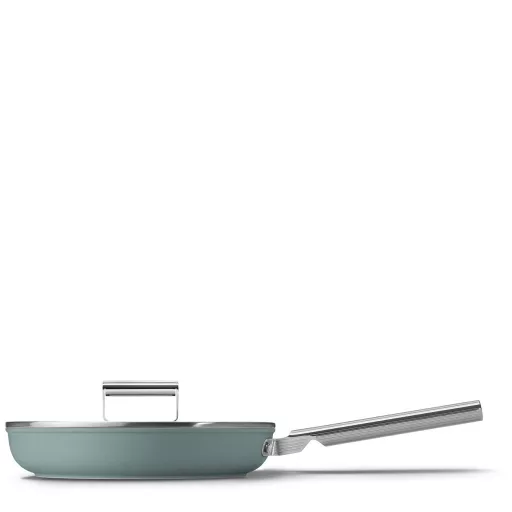 SMEG SERPENYŐ, 28 cm, rozsdamentes acél fogantyú, matt smaragdzöld