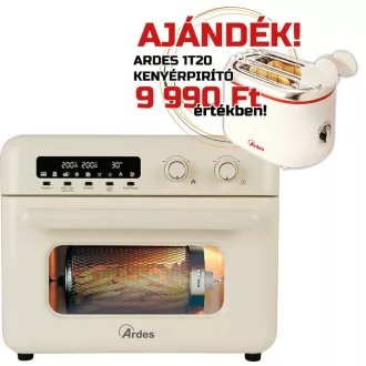 ARDES ARFRYA02W 30 literes Air Fryer forrólevegős sütő, olajsütő - forgókosárral ajándék ARDES 1T20 kenyérpirítóval - WaterMarkt.hu