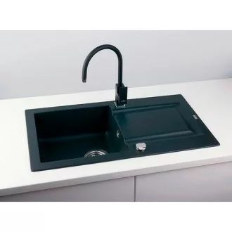 Alveus Falcon 30 egymedencés csepptálcás gránit mosogató + Színazonos Alveus normál csaptelep - WaterMarkt.hu