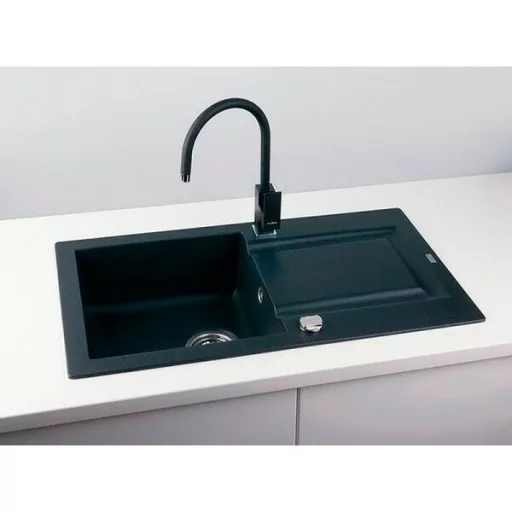Alveus Falcon 30 egymedencés csepptálcás gránit mosogató + Színazonos Alveus zuhanyfejes csaptelep - WaterMarkt.hu