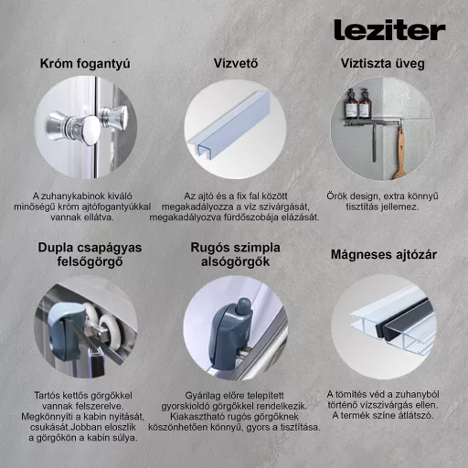Mila hidromasszázs zuhanykabin - fekete - WaterMarkt.hu