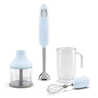 SMEG BOTMIXER SZETT, retro, világoskék, tartalma: botmixer, keverőedény, habverő, aprító - WaterMarkt.hu