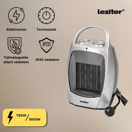 Loa elektromos kerámiabetétes hősugárzó 750W/1500W - WaterMarkt.hu