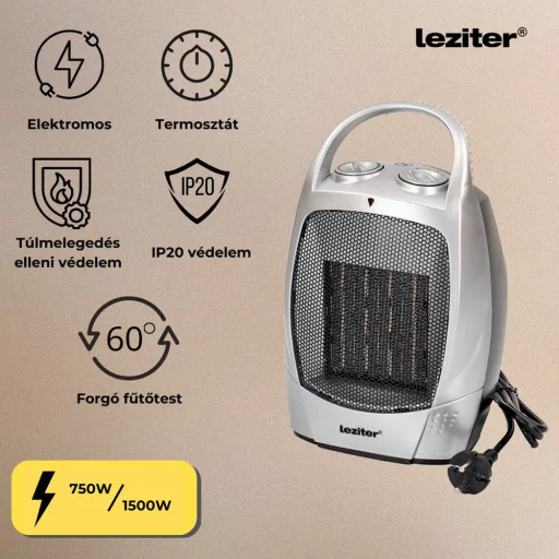 Loa forgó elektromos kerámiabetétes hősugárzó 750W/1500W - WaterMarkt.hu