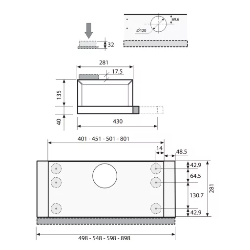 FALMEC AIRMEC OUTLET - Páraelszívó SLIM EVO 50 X inox - A készlet erejéig rendelhető! - WaterMarkt.hu