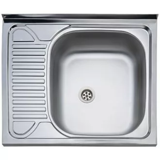Kevmil K-60x60 teletetős egymedence csepptálcás rozsdamentes mosogató - csepptálca bal oldalon - WaterMarkt.hu
