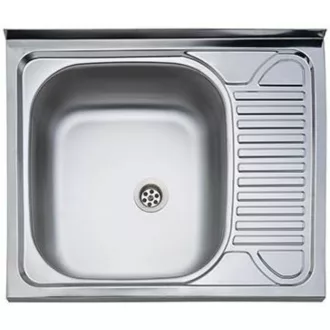 Kevmil K-60x60 teletetős egymedence csepptálcás rozsdamentes mosogató - csepptálca jobb oldalon - WaterMarkt.hu