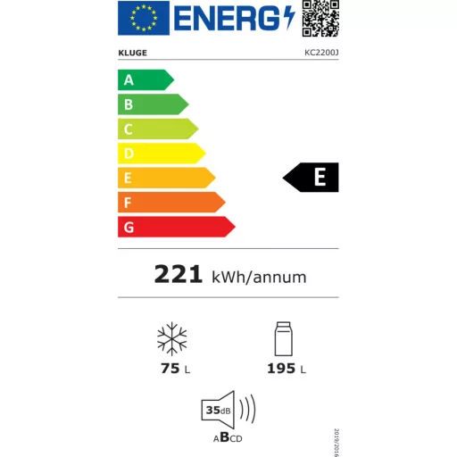 Kluge beépíthető kombi hűtőszekrény alul fagyasztóval, LessFrost 195/75 - WaterMarkt.hu