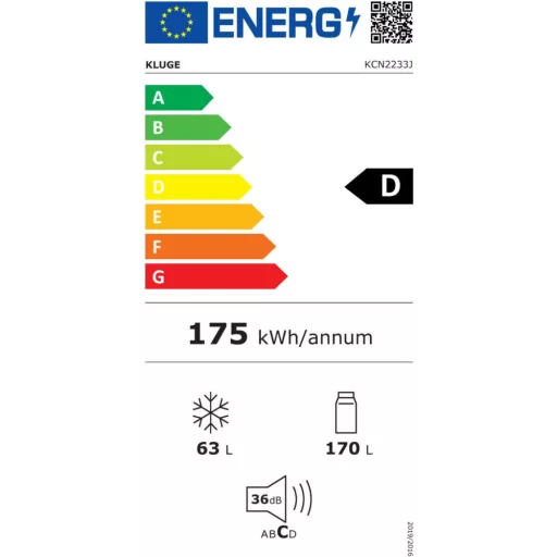 Kluge beépíthető kombi hűtőszekrény alul fagyasztóval, DualNoFrost, 170L/63L - WaterMarkt.hu