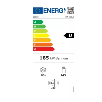 Kluge szabadonálló DarkInox kétajtós kombi hűtőszekrény, TotalNoFrost, 243L/83L - WaterMarkt.hu