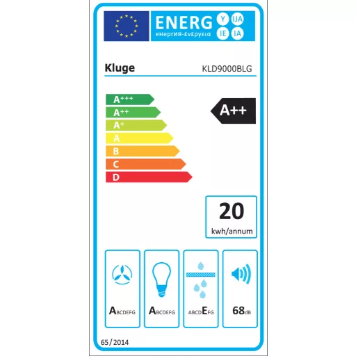 Kluge pultból kiemelkedő fekete páraelszívó, 90cm - WaterMarkt.hu