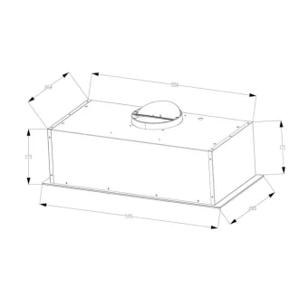 Kluge beépíthető fekete páraelszívó, 60cm - WaterMarkt.hu