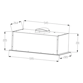 Kluge beépíthető fekete páraelszívó, 60cm - WaterMarkt.hu