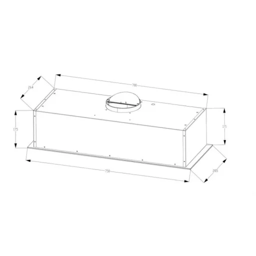 Kluge beépíthető fekete páraelszívó, 75cm - WaterMarkt.hu